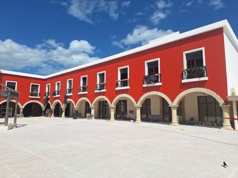 Fachada de cantera — acabado colonial
